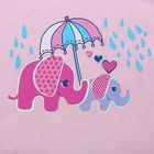 Пижама для девочки, рост 86 см (52), цвет розовый, принт зонтики - Фото 4