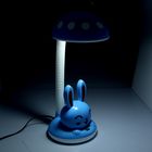 Лампа настольная LEDх24 5Вт "Зайчик под мухомором" синяя 38х15х19 см - Фото 2