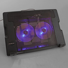Подставка для охлаждения ноутбука с LED подсветкой, 2 кулера, провод 40 см, черная - Фото 10