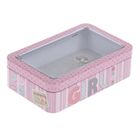 Шкатулка металл с окном "Девчоночьи секретики" 15х9,5х4,3 см - Фото 1