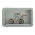 Шкатулка металл с окном "Кролик велосипедист" 15х9,5х4,3 см - Фото 4
