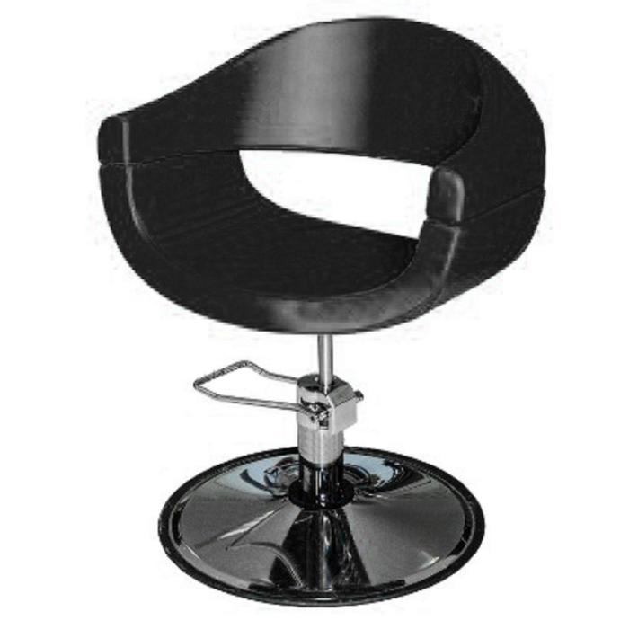 Парикмахерское кресло "Смайл плюс", диск, цвет чёрный - Фото 1