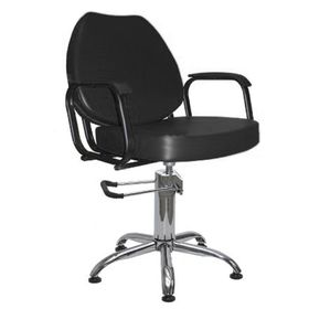 Парикмахерское кресло «Соло», гидравлический подъемник, пятилучье хром, цвет чёрный