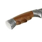 Нож нескладной «Сафари» с мельхиоровыми гардами, рукоять-орех, сталь 65х13 - Фото 4