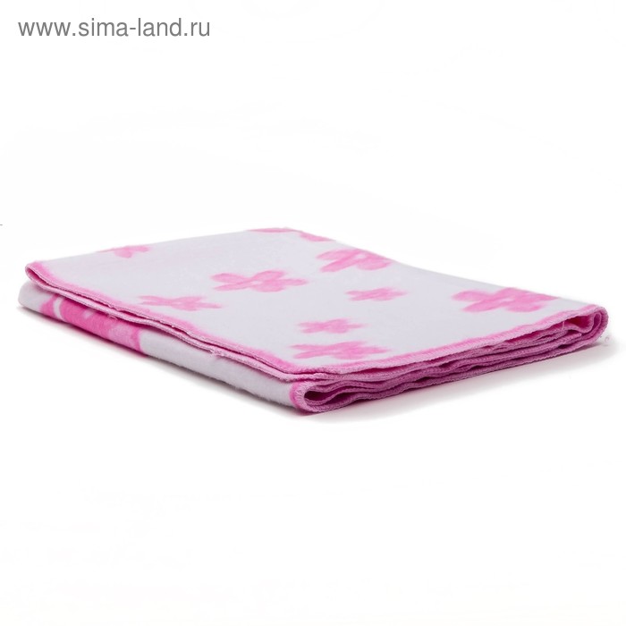 Одеяло байковое детское хлопчатобумажное "Ермошка", цвет розовый, жаккард, размер 118х100 см, 470 г/м2, принт микс - Фото 1