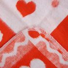 Одеяло байковое детское хлопчатобумажное "Ермошка", цвет красный, жаккард, размер 140х100 см, 470 г/м2, принт микс - Фото 3