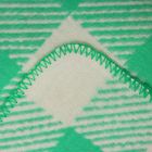 Одеяло байковое детское хлопчатобумажное "Ермошка", цвет зелёный, клетка, размер 140х100 см, 470 г/м2, принт микс - Фото 3