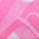 Одеяло байковое детское хлопчатобумажное "Ермошка", цвет розовый, жаккард, размер 118х100 см, 470 г/м2, принт микс - Фото 3