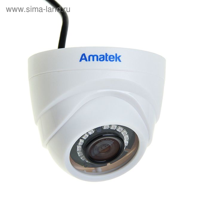Видеокамера AMATEK AC-HD102, купольная, ИК 20 м, 1 Мп, CMOS 720Р, объектив 2.8 мм - Фото 1