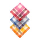 Платки носовые женские Цветная клетка 28*28 см, 12 шт, цвета МИКС 100% хлопок - Фото 1