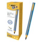 Карандаш чернографитный обучающий письму, НВ, BIC Kids Evolut Boy утолщённый, пластик, заточенный, ударопрочный грифель 4.0 мм, без ластика, голубой корпус 1656870 - фото 8491181