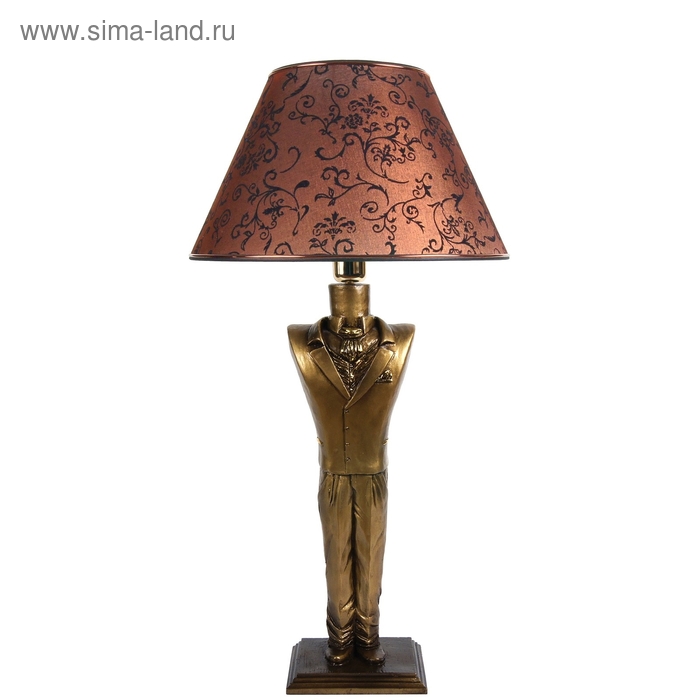 Настольная лампа "Джентльмен", коричневый - Фото 1