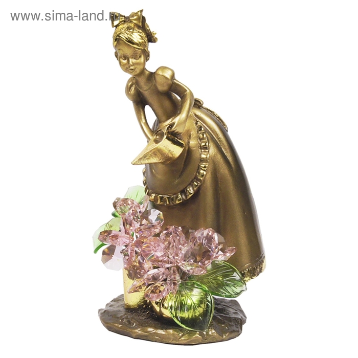 Статуэтка "Маленькая садовница с хрустальными цветами" ROS - Фото 1