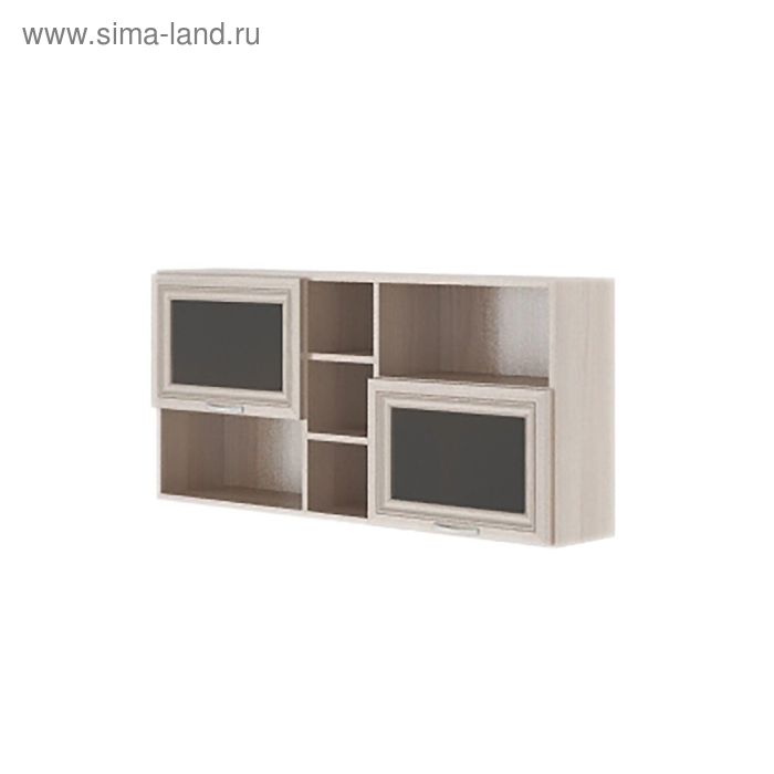 Полка навесная «Остин», 1200×245×550 мм, цвет шимо светлый/белый - Фото 1