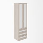 Шкаф двухстворчатый «Остин», 3 ящика, 600×475×2000 мм, цвет шимо светлый/белый - Фото 1