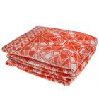 Одеяло байковое хлопчатобумажное, цвет красный, жаккард, размер 212х150 см, 470 г/м2, принт микс - Фото 1