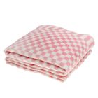 Одеяло байковое, цвет розовый, клетка, размер 205х140 см, 470 г/м2, принт микс - Фото 1