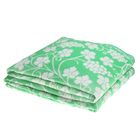 Одеяло байковое хлопчатобумажное, цвет зелёный, жаккард, размер 212х150 см, 470 г/м2, принт микс - Фото 1