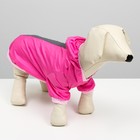 Куртка-ветровка для животных, светоотражающая,S (ДС 20-22, ОШ 26, ОГ 30-34 см),розовая - фото 10744975