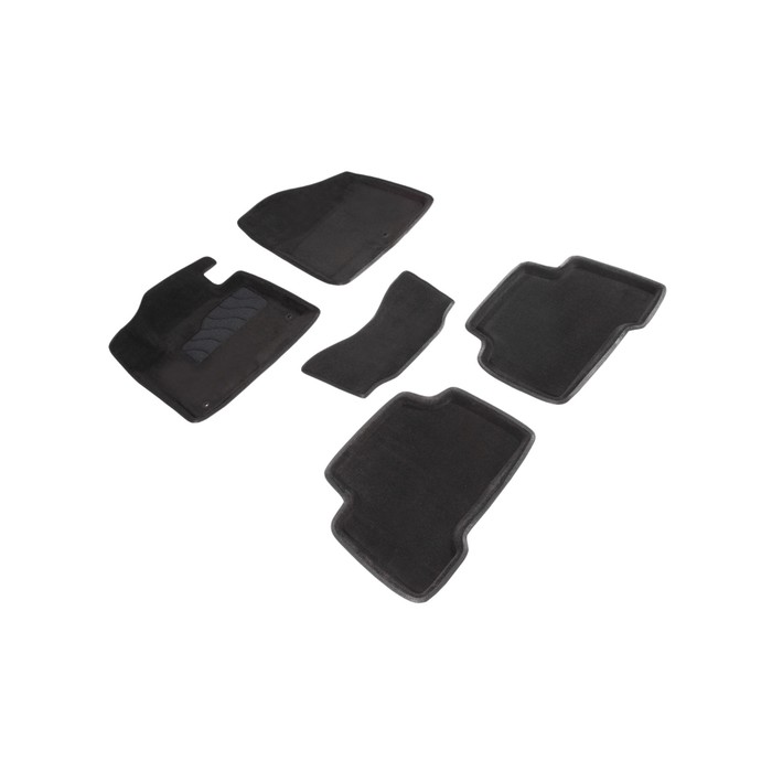 Коврик ворсовый для Hyundai SANTA FE III, 2012-2018, Черный - Фото 1