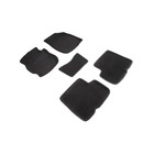 Коврики ворсовые 3D для Nissan Almera 3 (G15), 2013-2018, черный - Фото 1