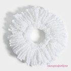 Насадка для швабры с отжимом - центрифугой Доляна, длина нитей 10 см, белая - Фото 2