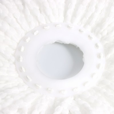 Насадка для швабры с отжимом - центрифугой Доляна, длина нитей 10 см, белая