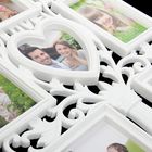 Фоторамка пластик на 8 фото 10х15см, 12х12 см, 10х10 см "Дерево счастья" белая 41х50 см - Фото 3