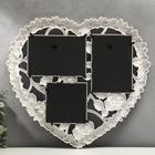 Фоторамка-коллаж на 3 фото 10×15, 10×10 см «Сердечность», пластик, мультирамка, белая, 40×37.5 см - Фото 3