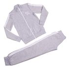 Комплект для девочки (куртка, брюки), рост 152 см, цвет серый меланж (арт. Л483_П) - Фото 1