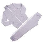 Комплект для девочки (куртка, брюки), рост 128 см, цвет серый меланж (арт. Л483_Д) - Фото 1
