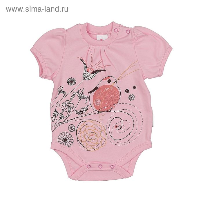 Боди для малышей, цвет розовый (рост 62-68-74-80-86 см) Pbg06-3 - Фото 1