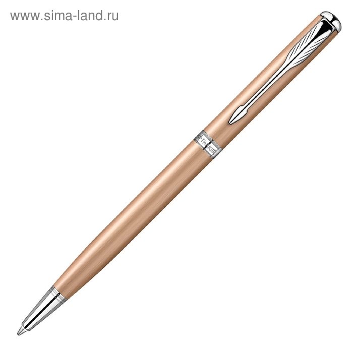Ручка шариковая Parker Sonnet Slim K440 (S0947300) Pink Gold CT (M) чернила: черный - Фото 1