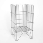 Корзина-накопитель, разборная, 42×42×80 см, цвет хром регулируемое дно - Фото 2