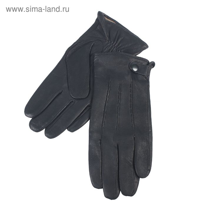 Перчатки мужские, размер 9, чёрные - Фото 1