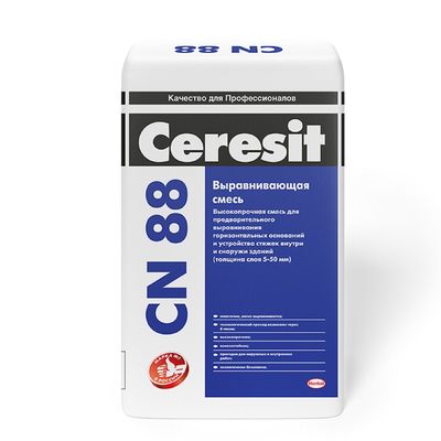 Высокопрочная стяжка для пола Ceresit CN 88 (толщина 5-50 мм), 25 кг