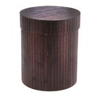 Коробка подарочная "Шляпная", бамбук, коричневая, 20 х 25 см - Фото 2