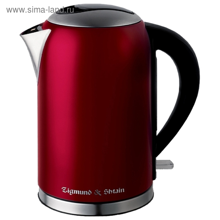 Чайник электрический Zigmund&Shtain KE-517 SP, металл, 1.7 л, 2000 Вт, красный - Фото 1