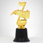 Наградная фигура «Нота», подставка пластик черная, золото, 8 х 16,5 см - фото 8291779