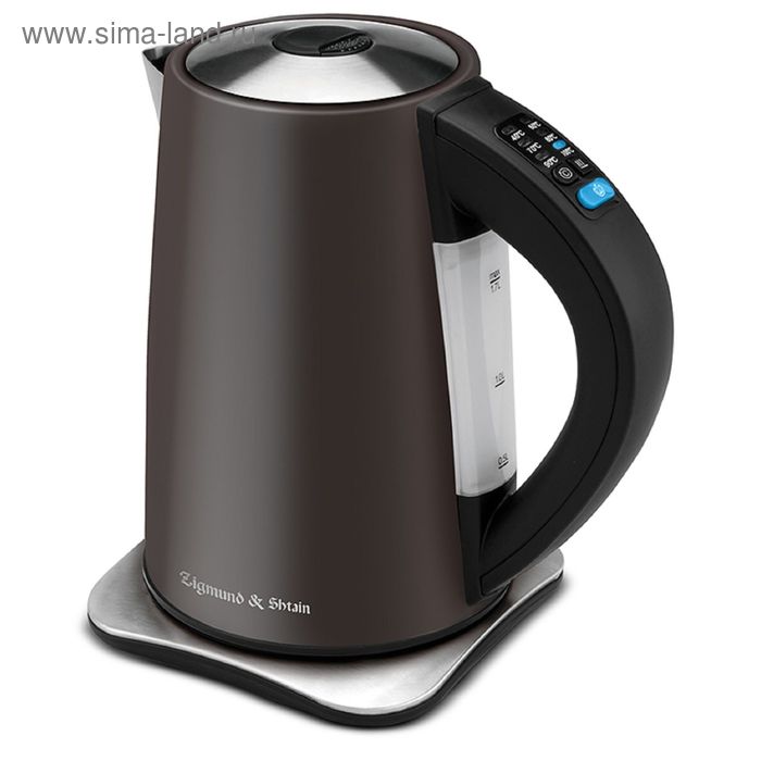 Чайник электрический Zigmund and Shtain KE-82 SD, металл, 1.7 л, 2200 Вт, коричневый - Фото 1