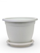 Горшок для цветов с поддоном «Борнео», 25.8 л, пластиковый, цвет мраморный - Фото 1