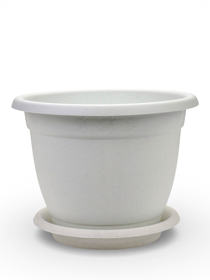 Горшок для цветов с поддоном «Борнео», 25.8 л, пластиковый, цвет мраморный - Фото 1