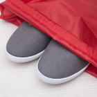 Мешок для обуви, отдел на шнурке, со светоотражающей полосой, цвет красный - Фото 3
