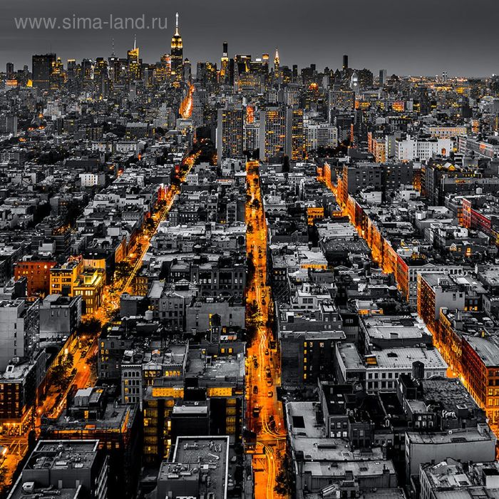 Фотообои "Огни города" (состоит из 3 частей), 2,7 х 2,7м - Фото 1