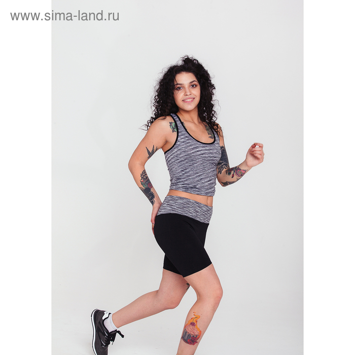 Спортивная майка ONLITOP Fitness time, размер 42-44, цвет серый - Фото 1
