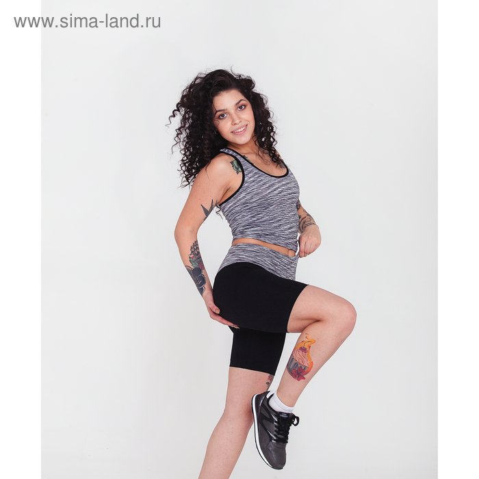 Спортивные шорты ONLITOP Fitness time, размер 42-44, цвет серый - Фото 1