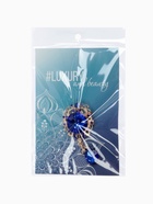 Брошь «Овал» с каплей, синяя в золоте - фото 65278438