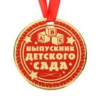Медаль «Выпускник детского сада», d=9 см - Фото 1