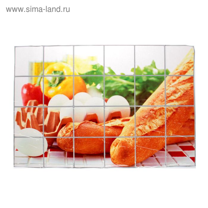 Наклейка на кафельную плитку "Хлеб" 90х60 см - Фото 1