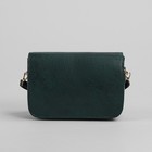 Сумка женская на клапане, 1 отдел, длинный ремень, цвет зелёный - Фото 3